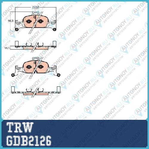 Колодки передние Audi A4 (B9) 2015- GDB2126