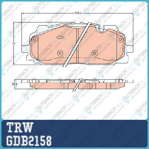 Колодки передние Audi Q7 (4M) 15- GDB2158