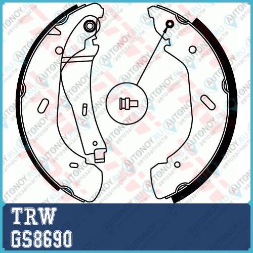 Колодки барабанные Ford TRANSIT тип модели 260 300 (00-06) GS8690