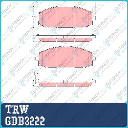 Колодки передние Nissan PATROL GR II (Y61) GDB3222