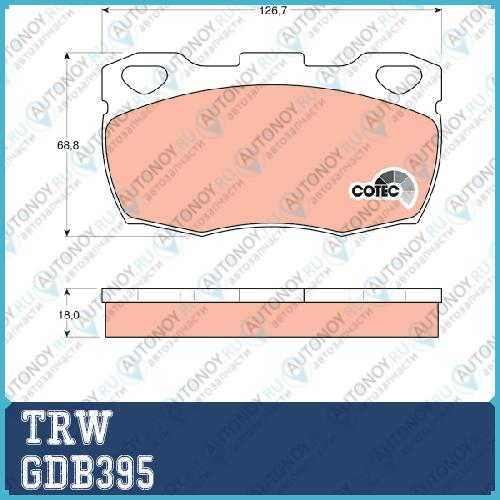 Колодки тормозные дисковые GDB395