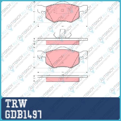 Колодки передние Ford MAVERICK Mazda TRIBUTE (EP) GDB1497