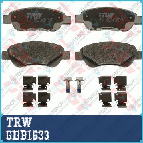 Колодки передние Citroen C1 Peugeot 107 Toyota AYGO GDB1633