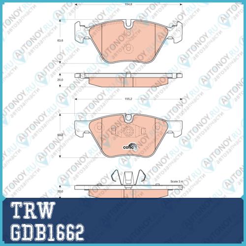 Колодки передние BMW 1 E81 123d 130i GDB1662
