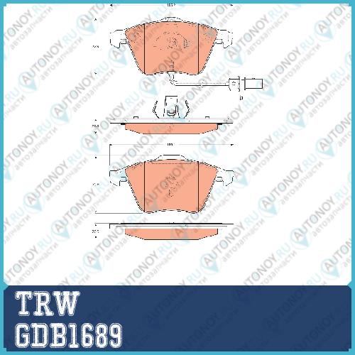 Колодки передние Audi TT 8/06-11/07 GDB1689