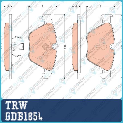 Колодки передние BMW 5 F10 GT 7 F01-04 GDB1854