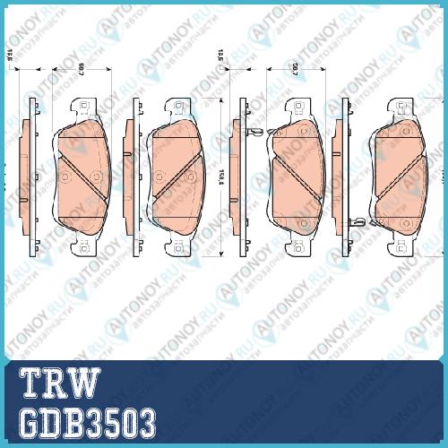 Колодки передние INFINITI EX35-37 FX50 G37 GDB3503