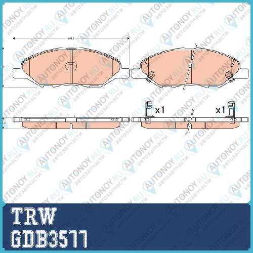 Колодки передние Nissan NOTE TIIDA GDB3577