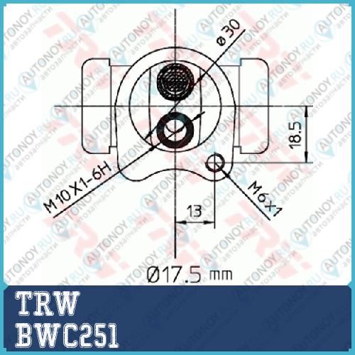 Цилиндр колесный DAEWOO Matiz Chevrolet Spark BWC251
