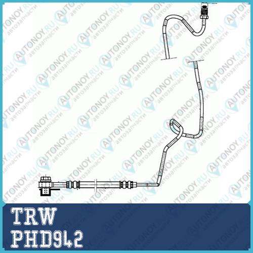 Шланг тормозной задн правый Skoda Octavia (1U_) VW Golf IV PHD942