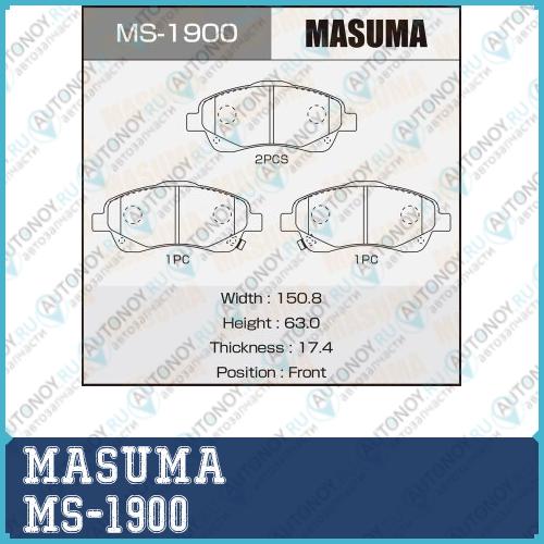 Колодки  дисковые Masuma  AN-708WK  (112) MS-1900
