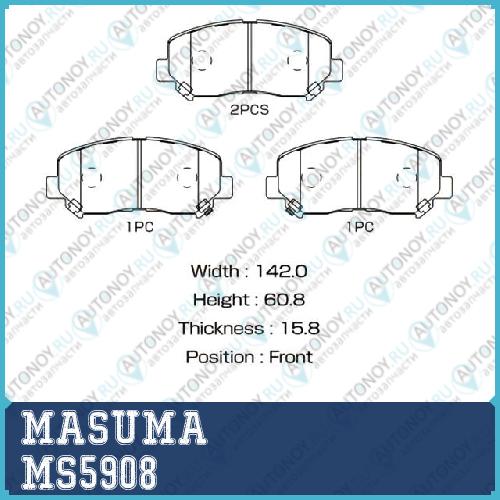 Колодки  ДискОВЫЕ     MASUMA      AN-    CX-5 2011-  FRONT   (112)1 MS5908