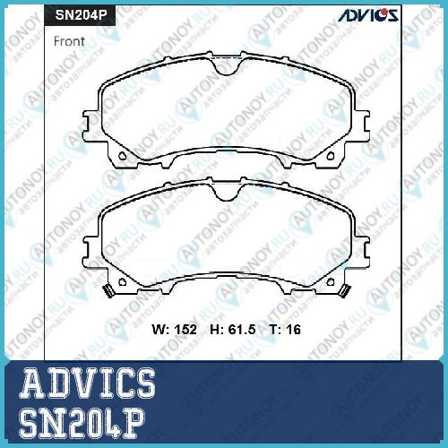 Колодки тормозные дисковые SN204P