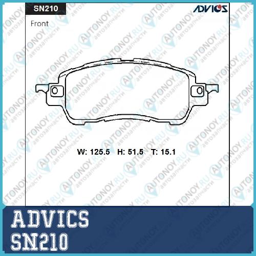 Колодки тормозные SN210