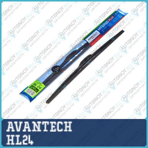 Щетка стеклоочистителя гибридная на левый руль Avantech Hybrid 600мм ( 24  ) HL24