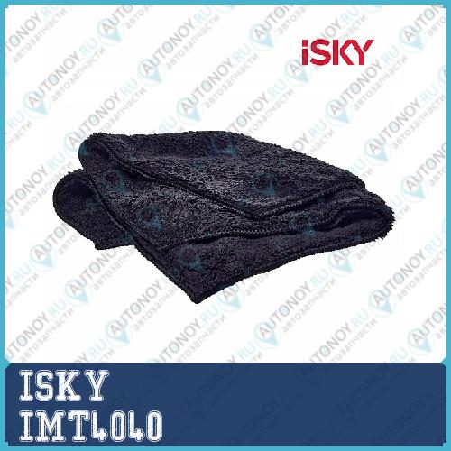 Полотенце для ухода за автомобилем iSky 40х40 см микрофибра черный 500г/м2 IMT4040