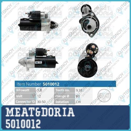 Стартер 12V 18KW Audi A4 (8D2) VW Passat (3B6) 1.9 TDI 5010012