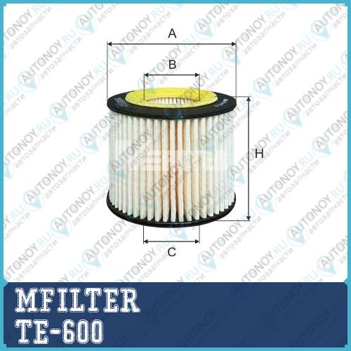 Фильтр масляный TE600 TE-600