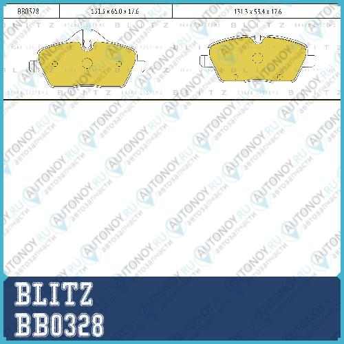 Колодки тормозные дисковые передние BMW 1(E81E87) 04-> BB0328