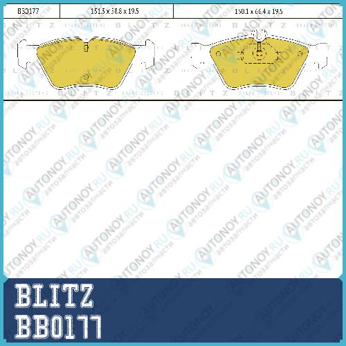 Колодки тормозные дисковые BB0177