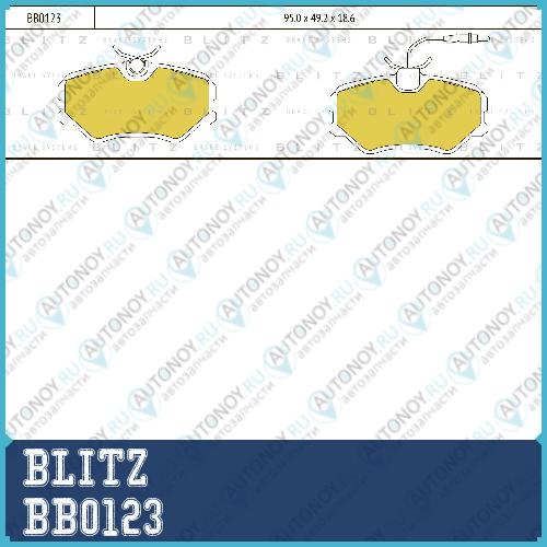 Колодки тормозные дисковые передние Peugeot 306/405 87-> BB0123