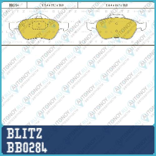 Колодки тормозные дисковые BB0284