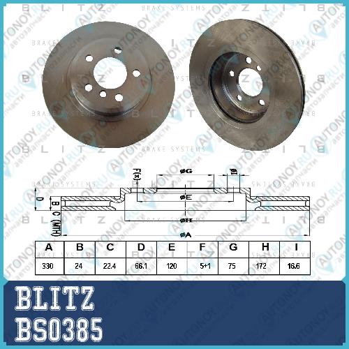 Диск тормозной BS0385