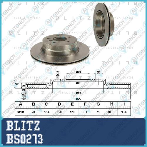 Диск тормозной BS0273