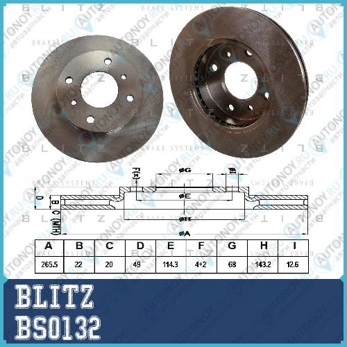 Диск тормозной BS0132