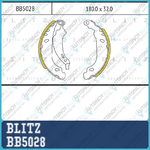 Колодки тормозные барабанные Peugeot 206 98-> BB5028
