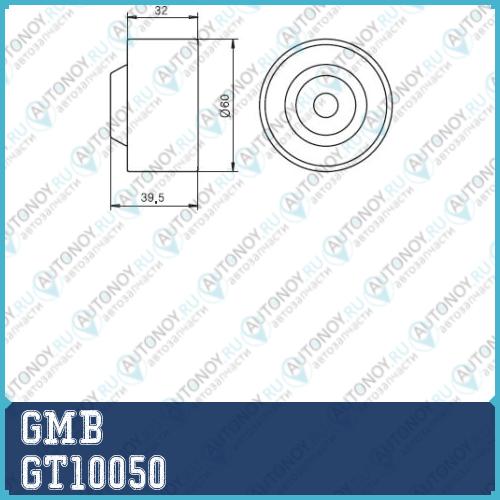 Ролик Грм обводной Hyundai Sonata EF Santa FE (SM) H-1 Mitsubishi Carisma (90-) GT10050