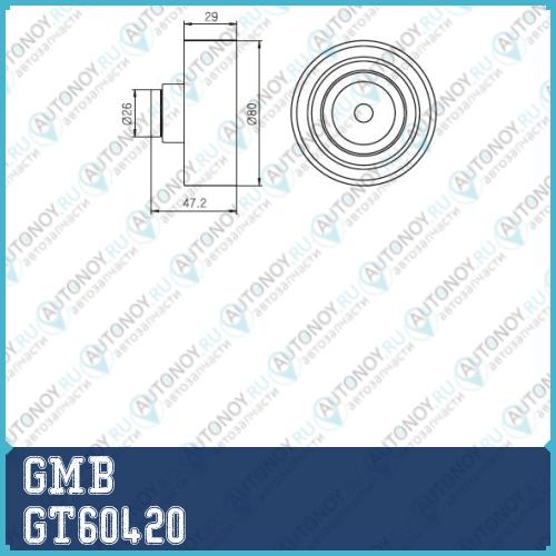 Ролик Грм обводной GT60420