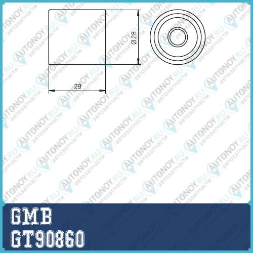 Ролик Грм обводной GT90860