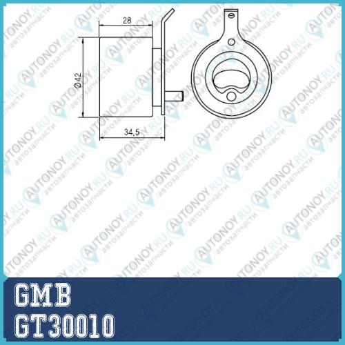 Ролик Грм натяжной Daewoo Matiz Chevrolet Spark 08-1.0 (98-) GT30010