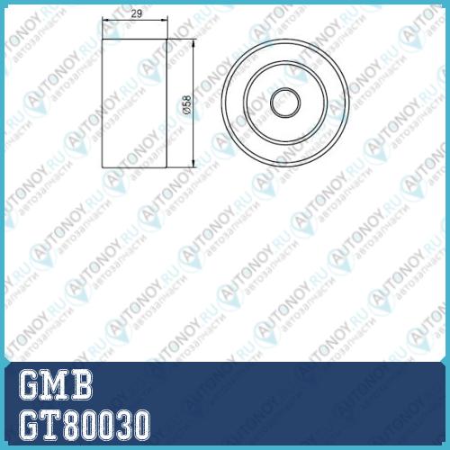 Ролик Грм опорный Toyota Picnic RAV4 Celica Avensis (T220) Carina E 2.0 (92-) GT80030