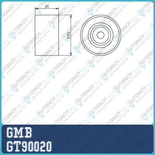 Ролик Грм опорный Subaru Impreza Forester (SFSG) Legacy 91-15 GT90020