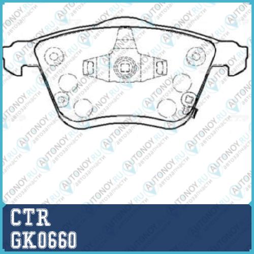 Колодки тормозные дисковые передние Mazda 6GG/GY 2.0/2.3 05> (старый арт. CKMZ-14) GK0660