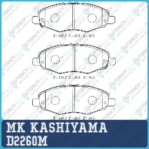 Колодки тормозные дисковые D2260M