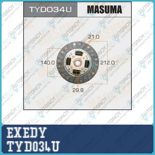 TYD034U_=1861 835 002=MD4404 !диск сцепления\ Toyota Lite Ace 1.8D <88/2.0D 88-95