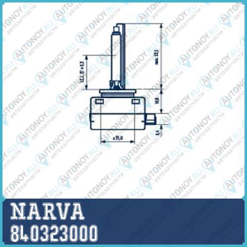 Лампа D3S (35W) PK32d-5 Xenon 4300K 42403 NVA C1 840323000