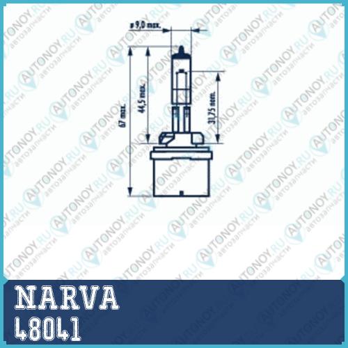 Лампа H27W/1 12V 27W PG13 NVA C1 (1) STANDARD 48041