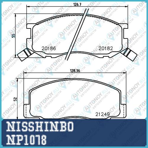 Колодки тормозные дисковые передние LEXUS/Toyota LS  CELSIOR  CENTURY NP1078