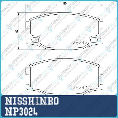 Колодки тормозные дисковые Nissan RASHEEN SUNNY II-III NP3024