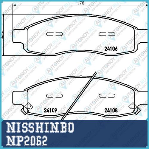 Колодки тормозные дисковые передние Nissan LATIO Saloon  LIVINA / Grand LIVINA  MICRA IV  VERSA I VERSA II NP2062