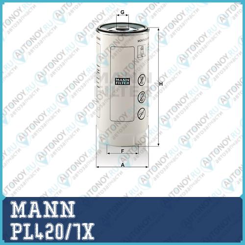 Фильтр топливный к PreLine (КАМАЗ) PL420/7X