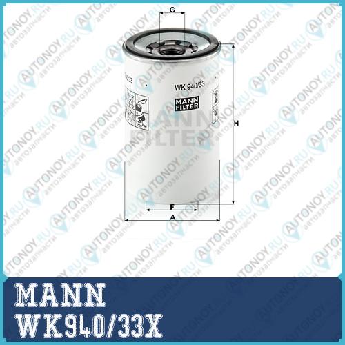 Фильтр топливный WK940/33x