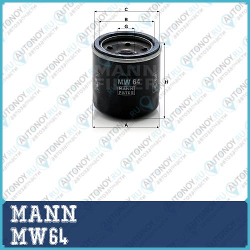 Фильтр масляный MW64