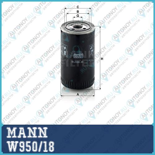 Фильтр масляный W950/18