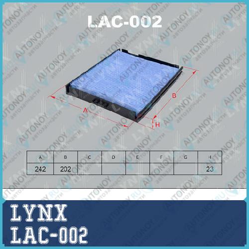 Фильтр салонный подходит для Hyundai Accent 00> LAC-002