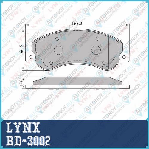 Колодки тормозные передние подходит для Ford Transit 06>/Transit Bus 06>/Transit Tourneo 06> BD-3002